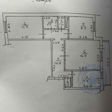 3 кім квартира 62,3м2 З автономним опаленням