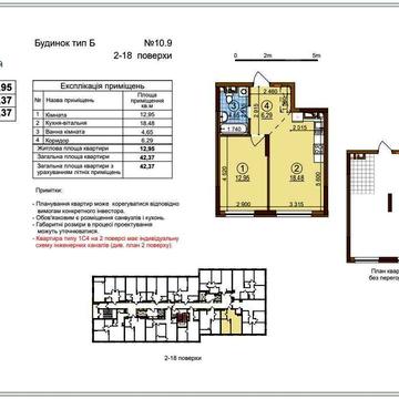 Продаж!!! 1-кімнатна квартира Варшавський 3, будинок 10.9, 6 поверх ЖК Варшавський 3