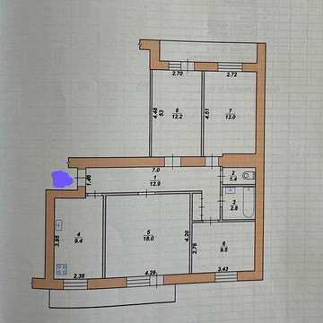 Продам 4х. кiмн.  квартиру в центрi