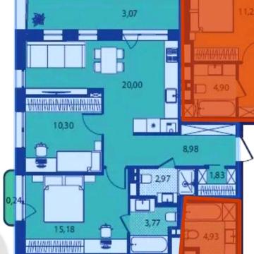 Продам 2-х кім. квартиру по переуступці ЖК РЕМ