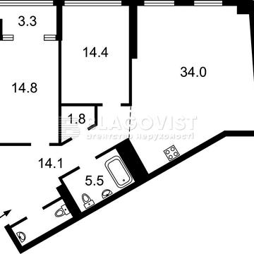 Продаж 3-х кімнатної квартири 93м2 Берестейський просп. (Перемоги просп.), 11корп.2, ЖК Manhattan city ЖК Manhattan city