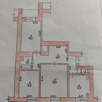 Продам 3х.кімн.кв в центрі в цегляному будинку