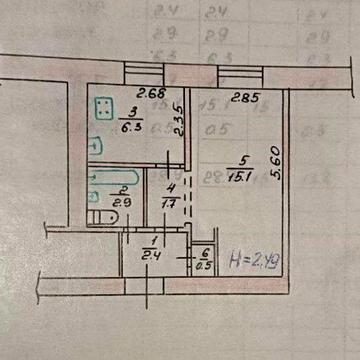 Продам 1-но кімнатну квартиру район 17кв