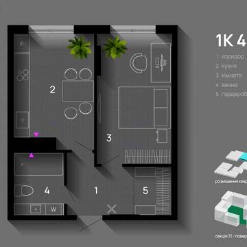 Квартира 1-кім ЖК SkyGarden від ЗАБУДОВНИКА ВАУЧЕРИ ПРОГРАМИ ЖК SkyGarden