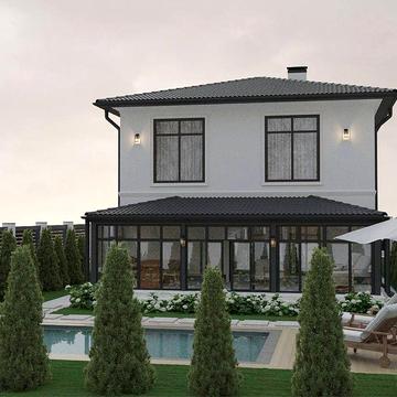 Дом с террасой, автонавесом 145 м2/ 4,5 сотки Рассрочка 18 месяцев Червоный Хутор
