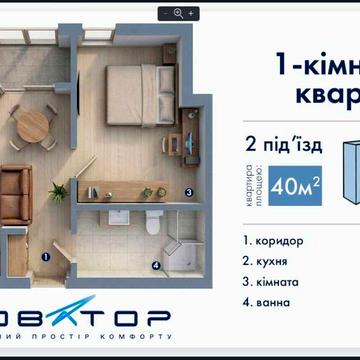 Сучасна 1-кімнатна квартира в ЖК Новатор — ідеальний варіант для життя або інвестиції! ЖК Новатор