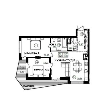 Продаж 2-кімнатної квартири від забудовника, Новобудова ЖК RIVIERA RESIDENCE, Стрий, БЕЗ КОМІСІЇ, розтермінування ЖК Riviera Residence