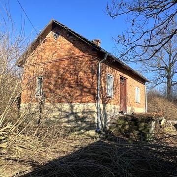 Хата з земляною ділянкою.