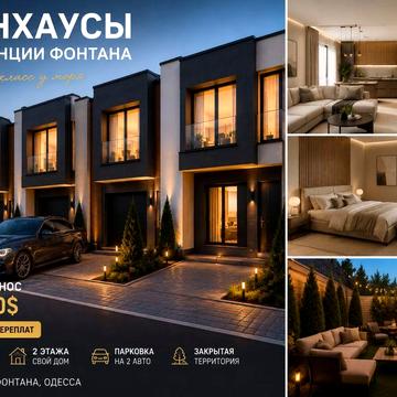 Таунхаусы на 6 станции Фонтана | Первый взнос 50 000$ | Рассрочка
