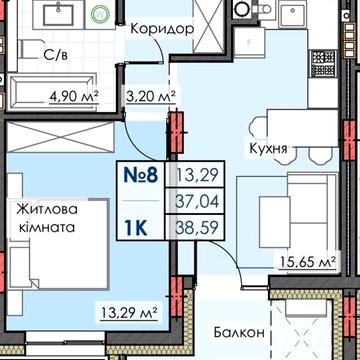 Продаж 1к квартири жк Липки