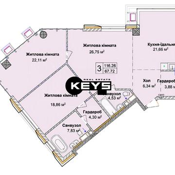 БЕЗ%! Продаж 3к.квартира, Верхогляда, ЖК Новопечерські Липки ЖК Новопечерские Липки