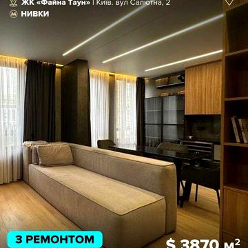 Продаж 1к квартири 59,4 м² з ремонтом у Файна Таун ЖК Файна Таун