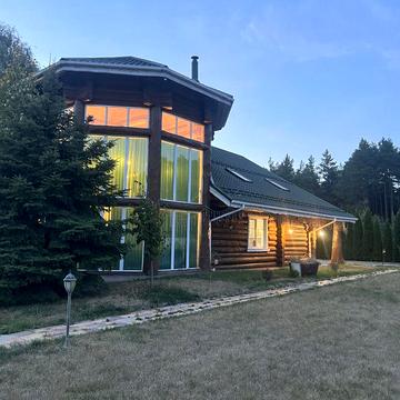 Дім зі зруба ділянка 50 соток серед лісу з будинком та банею 200 кв  зі сруба Проців Процев