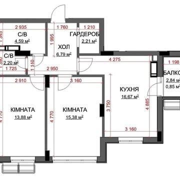 Продам 2-кімнатну квартиру в Бучі