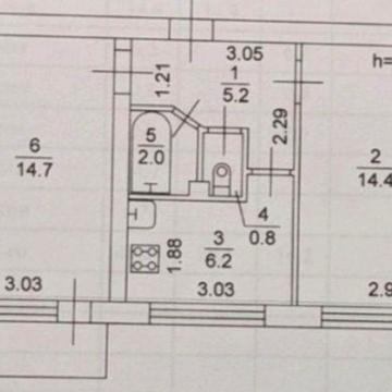 продам 2к квартиру з ОКРЕМИМИ кімнатами, р-н  "Малого ринку"