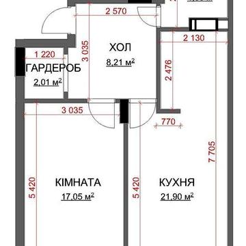 Продам 1-кімнатну квартиру в Бучі