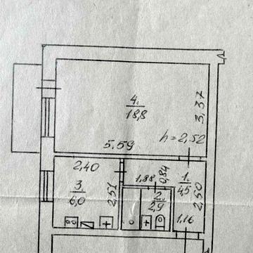 Продам 1 комнатную  квартиру на Средней