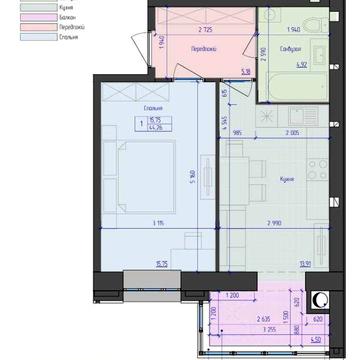 Однокімнатна квартира в новобудові  44,26 м2 - 40 720 $ ЖК Атлант