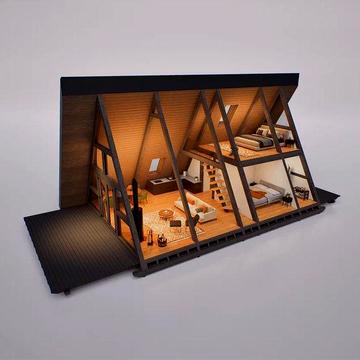 Продам дом A-Frame 77 m2 рядом с рекой.