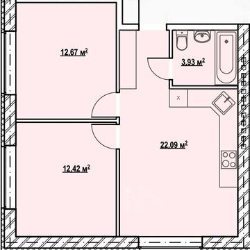 2к квартира 48555$. Ірпінь. Індивідуальне газове опалення. ЖК ККомфорт Хол