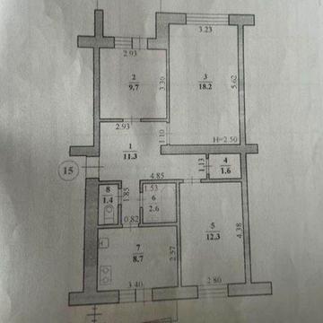 3 кімнатна квартира "ЧЕШКА " в зеленій зоні
