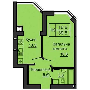 ‼️ЗДАНИЙ БУДИНОК‼️ Продаж 1к квартири 41м2 ЖК Софія Резиденс ЖК "София Резиденс"от Мартынова.
