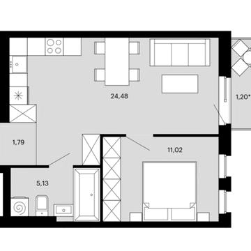 Продаж 1-кімнатної квартири Avalon Terra ЖК Авалон Терра