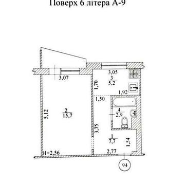 Продам однокімнатну квартиру (пр.Аерокосмічний, 316-Г)