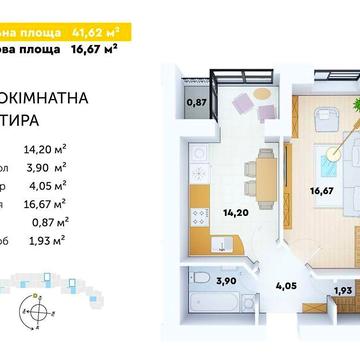 Продаж 1к Квартира Супутника вулиця ЖК Супернова