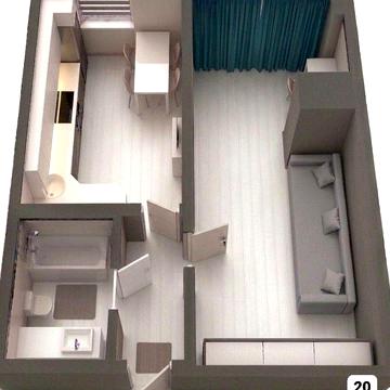 Продам 1-к Посёлок котовского мебель и техника
