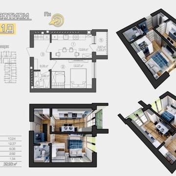 ЖК Бріквуд 2, 1к квартира з наповненням від 30500/м2