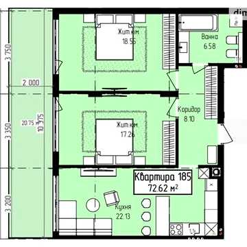 Продаж 2к Квартира Собранецька вулиця ЖК Fly Town