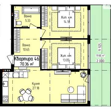 Продаж 2к Квартира Собранецька вулиця ЖК Fly Town