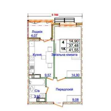 Продаж 1к Квартира Приміська вулиця ЖК Одесский бульвар