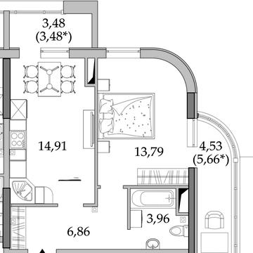 Продаж,  Квартира,  1 кімната,  51 м²,  ЖК Таировские сады,  Спортивная,  Таирова,  Одесса