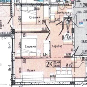 Продаж,  Квартира,  2 кімнати,  58 м²,  ЖК Акварель 7,  Слободская,  Слободка (Пересыпский),  Одесса