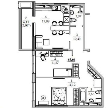 Продаж,  Квартира,  2 кімнати,  66 м²,  ЖК Таировские сады,  Спортивная,  Таирова,  Одесса