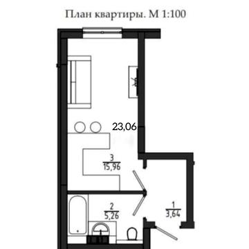 Продаж,  Квартира,  1 кімната,  23 м²,  ЖК Сады Ривьеры,  Чехова,  Фонтанка,  Фонтанка