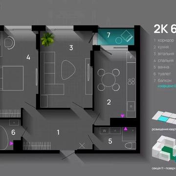 2 кімнатна квартира ЖК SkyGarden дешевше ніж у забудовника ЖК SKYGARDEN