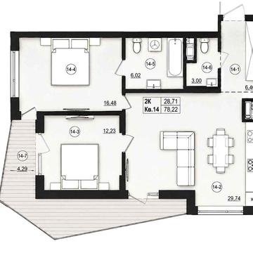 Продаж преміальної 2-кімнатної квартири в ЖК люкс-класу Riviera Residence ЖК Riviera Residence