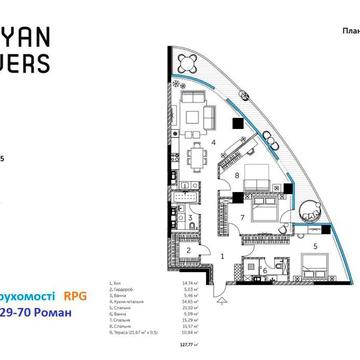 Без Комісії Продам Видову 3-к квартиру 127м² ЖК Taryan Towers 1 Вежа ЖК Тарян Тауерс
