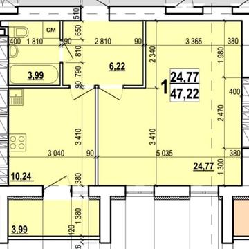 Продам 1 комнатную квартиру ЖК Мира 3 48м2 VW ЖК Мира-3