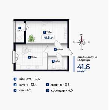 Продаж 1к Квартира Виноградна вулиця ЖК Козацкий