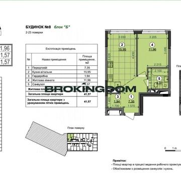 Продаж 1к квартири 42 кв. м  на вул. Віктора Некрасова 8 ЖК Dibrova Park
