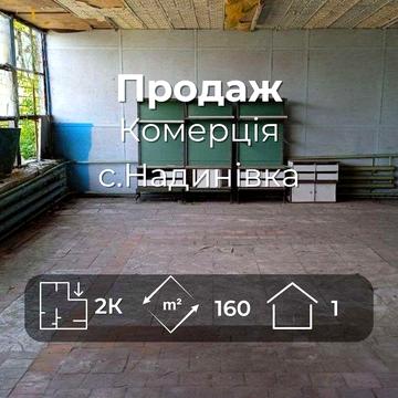 Нежитлове приміщення 160 м² у центрі села Надинівка під магазин склад виробництво RD