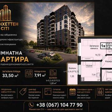 Квартира в Кременці ЖК МАНЕТТЕН СІТІ ЖК МАНХЕТТЕН СІТІ