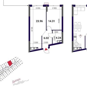 Продаж квартири ЖК Great Причальна Дніпровська Набережна Квартира 48.5 м2 ЖК Great