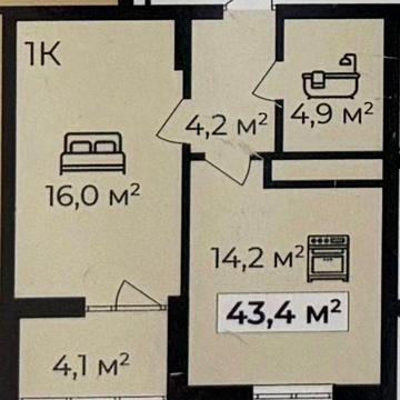 1 кімнатна квартира в центрі міста