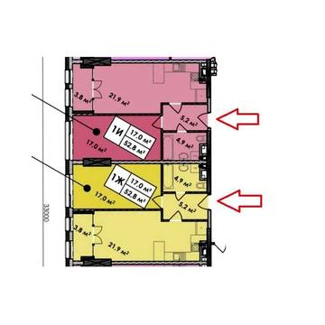 10-поверх, Дві квартири поруч, 53+53 кв.м, Manhattan, Манхетен Берестейський 11 ЖК MANHATTAN CITY