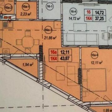 Продаж 1к квартири 44 кв. м на вул. Євгена Коновальця